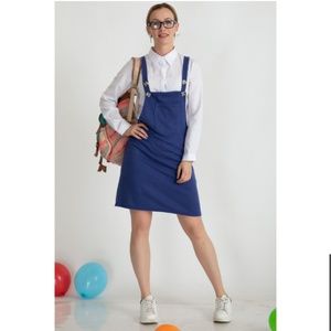 Neyar Blue overall ribbed dress